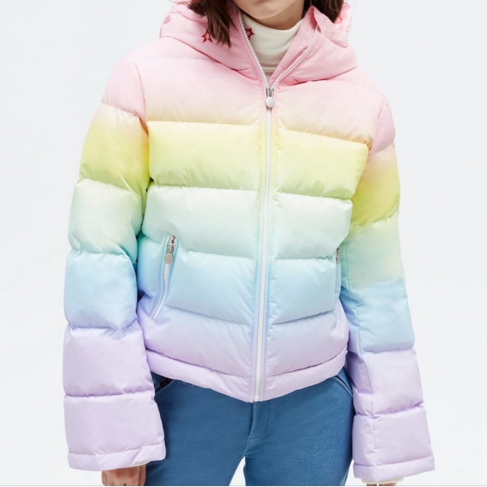 Perfect Moment Ski Rainbow Pastel Tie-Dye Ombré Jacket